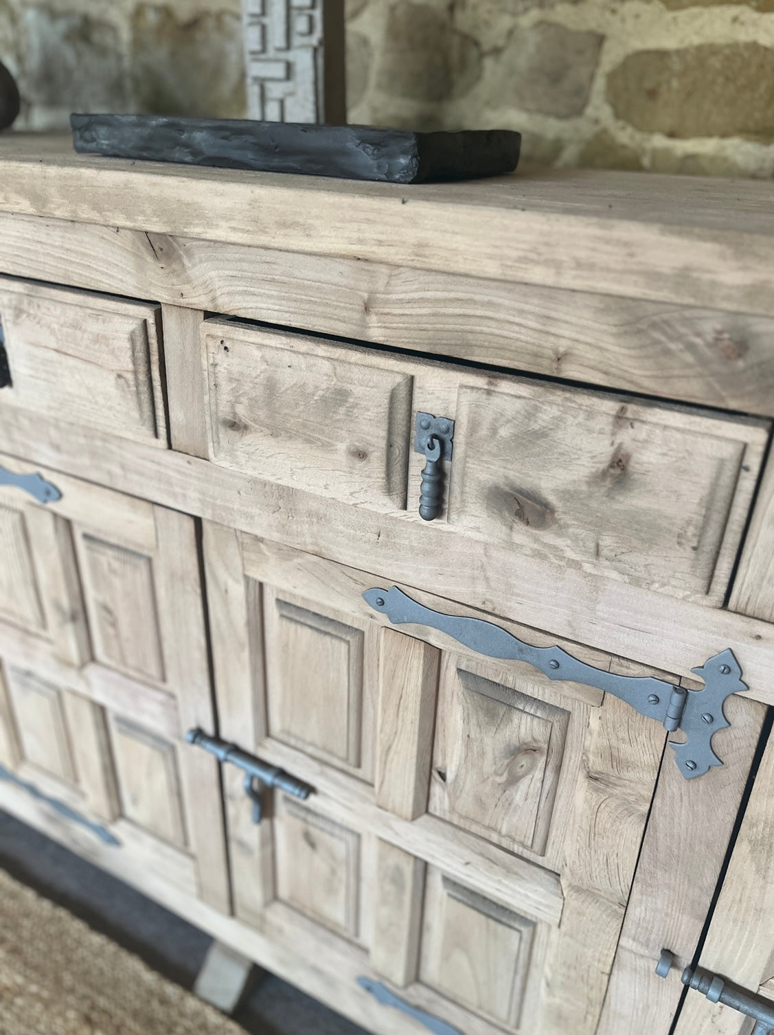 Antique Limed Oak Sideboard