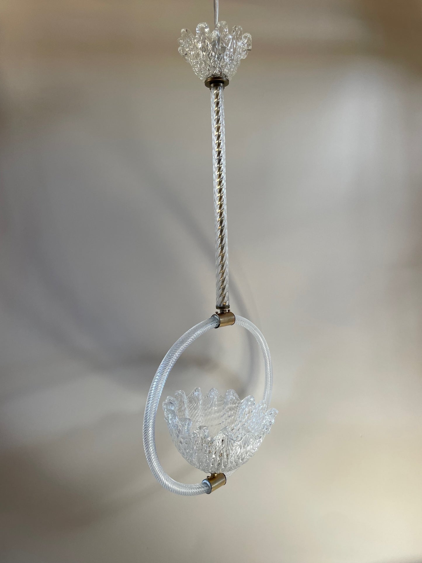 1930s Barovier and Toso Murano Pendant Light